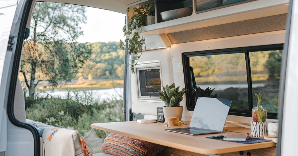 Caravana equipada con un sistema eléctrico NautiVans para energía segura y autónoma